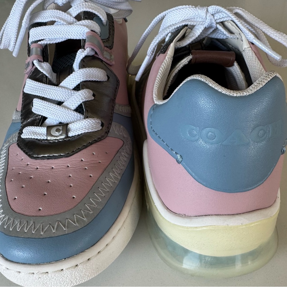 Coach Women's Sneakers in Pink, Blue, and Gray